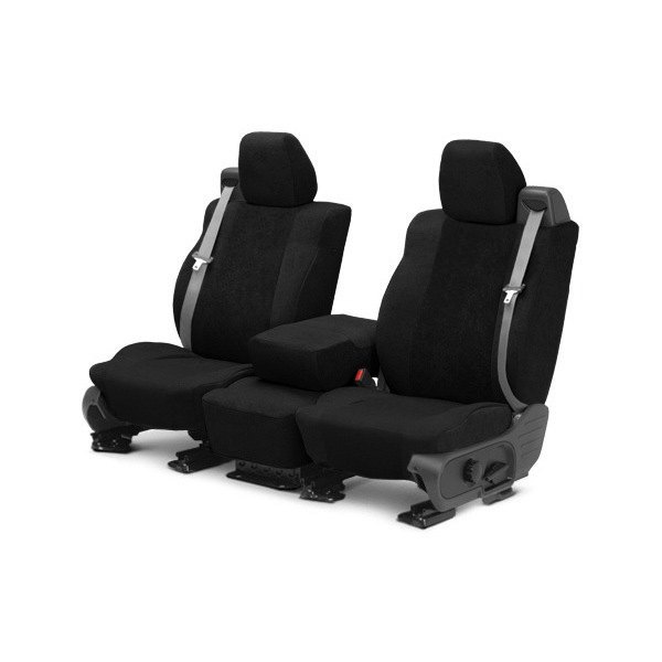  CalTrend® - SuperSuede 1st Row Black & Black Custom Seat Covers