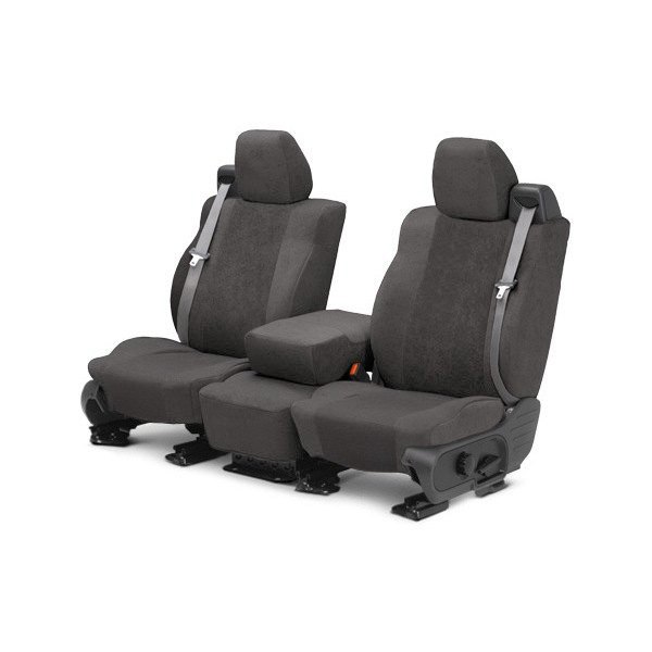  CalTrend® - SuperSuede 1st Row Charcoal Custom Seat Covers