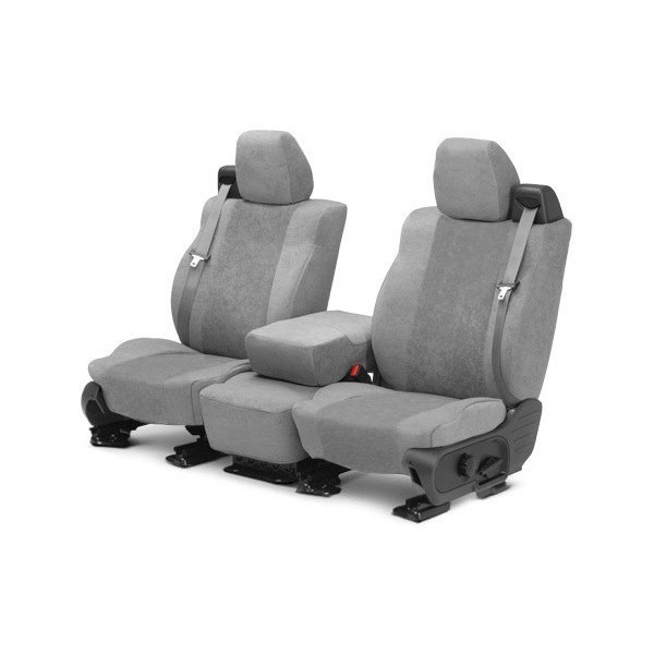  CalTrend® - SuperSuede 1st Row Light Gray Custom Seat Covers