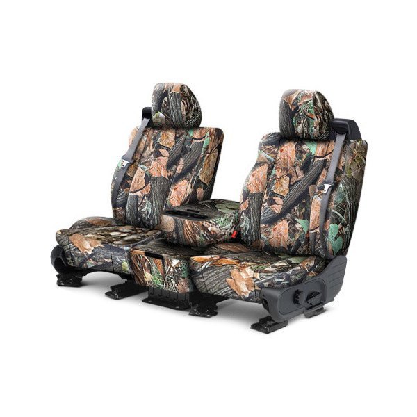  CalTrend® - Tough Camo 1st Row Wood Custom Seat Covers
