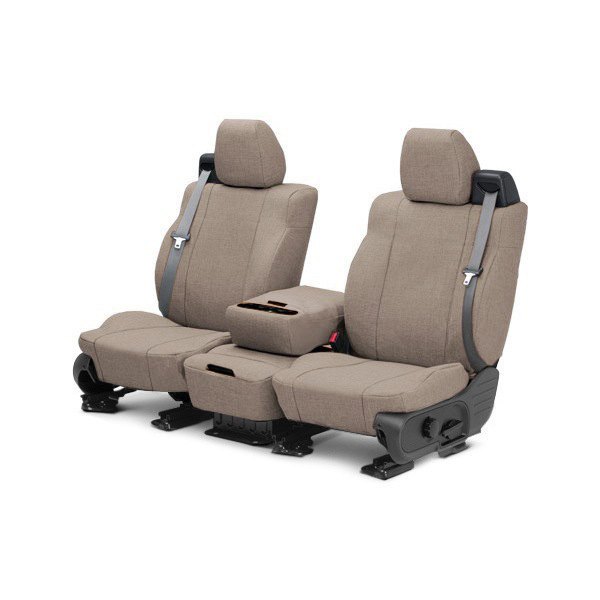  CalTrend® - Tweed 1st Row Beige Custom Seat Covers