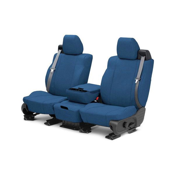  CalTrend® - Tweed 1st Row Blue Custom Seat Covers