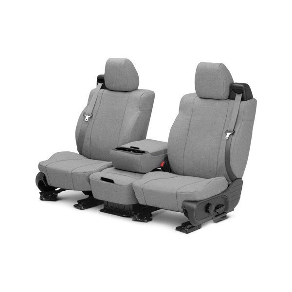  CalTrend® - Tweed 1st Row Light Gray Custom Seat Covers