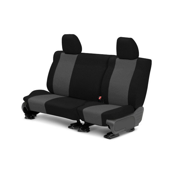  CalTrend® - Tweed 2nd Row Black & Charcoal Custom Seat Covers