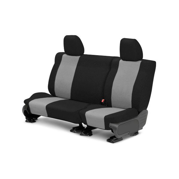  CalTrend® - Tweed 2nd Row Black & Light Gray Custom Seat Covers