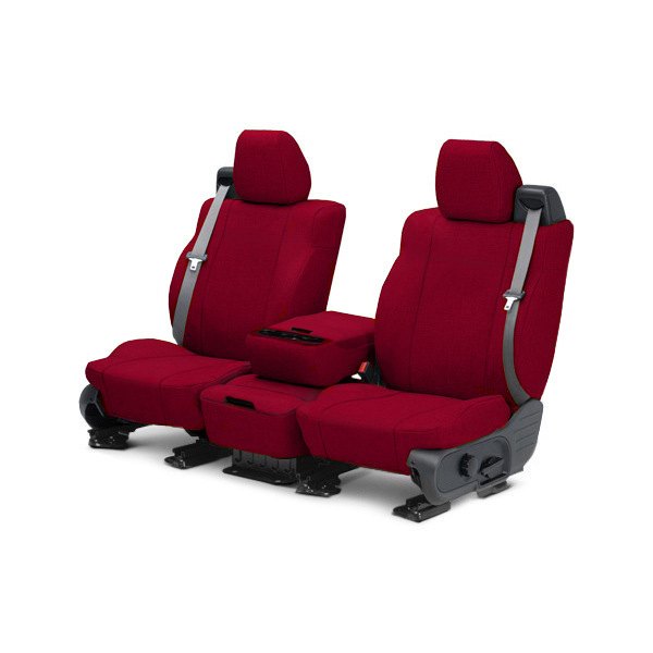  CalTrend® - Tweed 1st Row Red Custom Seat Covers