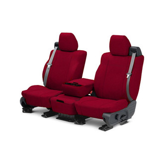 CalTrend® - Tweed 1st Row Red Custom Seat Covers