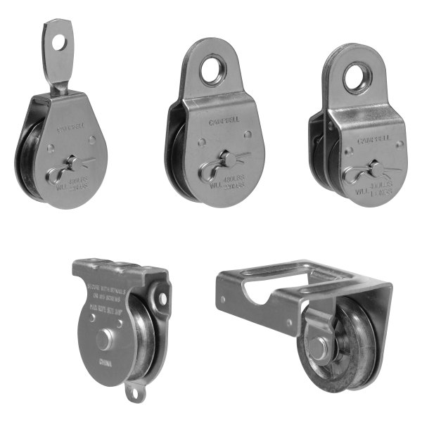 Campbell Chain & Fittings® - 1-1/2" Zinc Plated Wall/Ceil Mount, Single Sheave Pulley