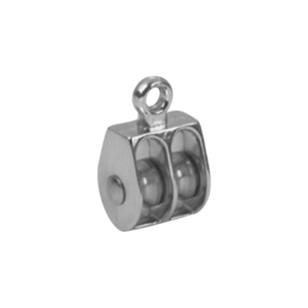 Campbell Chain & Fittings® - 1-1/2" Nickel Plated Rigid Double Eye Pulley