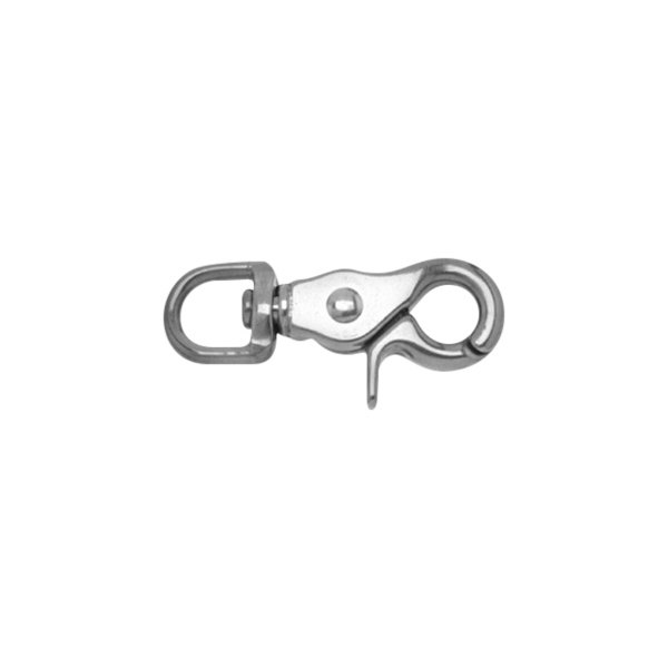 Campbell Chain & Fittings® - 1/2" Polished Stainless Steel Swivel Round Eye Trigger Snap