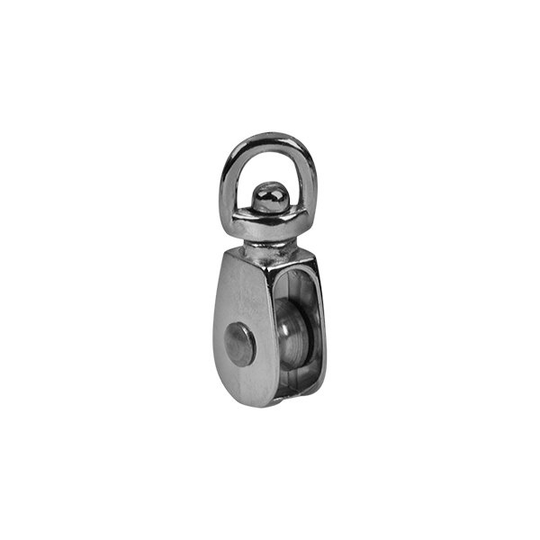 Campbell Chain & Fittings® - 1-1/2" Nickel Plated Swivel Eye Single Sheave Pulley