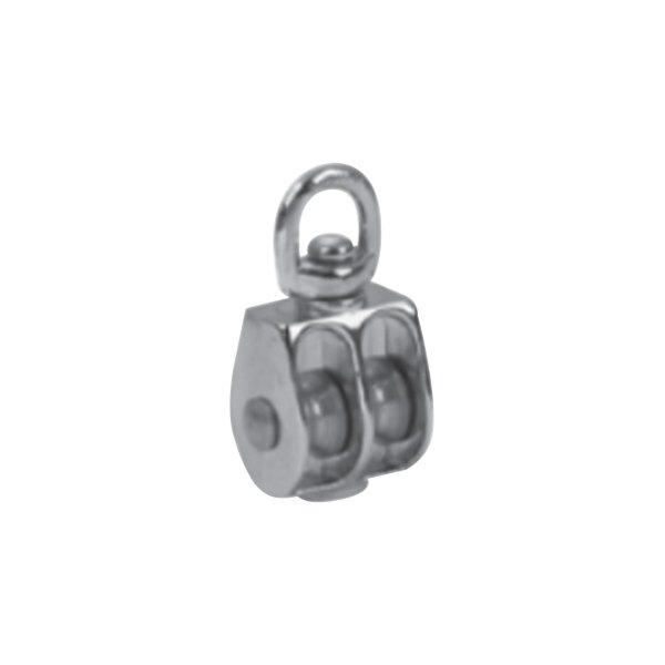 Campbell Chain & Fittings® - 1" Nickel Plated Swivel Eye, Double Sheave Pulley