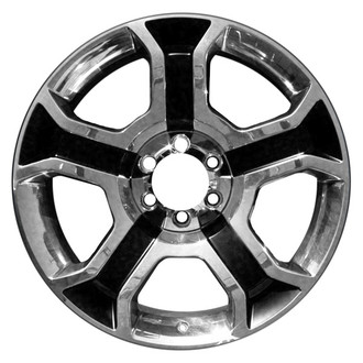 CCI® - Double 5-Spoke Polished with Black Spoke Hand Masked 22x9 Alloy Factory Wheel - Remanufactured