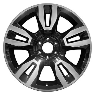 CCI® - Double 5-Spoke Black with Machined Face 22x9 Alloy Factory Wheel - Remanufactured
