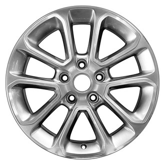 CCI® - 5 V-Spoke Polished with Light Silver Metallic Black Primer 18x8 Alloy Factory Wheel - Remanufactured