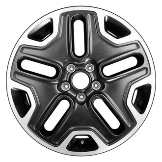 CCI® - 10-Slot Machined and Black with Matte Clear 17x6.5 Alloy Factory Wheel - Remanufactured