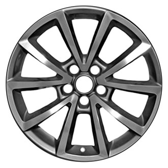 CCI® - 5 V-Spoke Polished and Charcoal Fine Metallic 20x10 Alloy Factory Wheel - Remanufactured