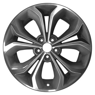 CCI® - 5 V-Spoke Machined and Medium Charcoal Metallic 19x7.5 Alloy Factory Wheel - Remanufactured