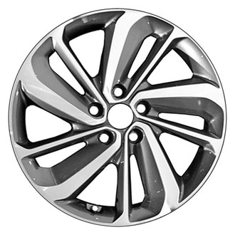 CCI® - 10 Spiral-Spoke Medium Charcoal with Machined Face 18x7.5 Alloy Factory Wheel - Remanufactured