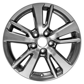 CCI® - Double 5-Spoke Charcoal with Machined Face 17x7 Alloy Factory Wheel - Remanufactured