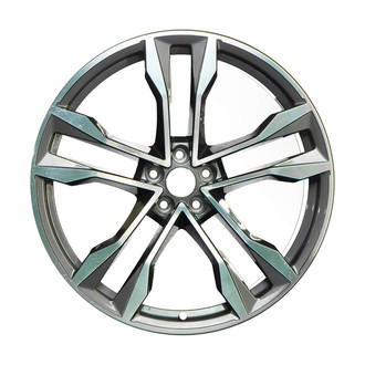 CCI® - Dobule 5-Spoke Machined Medium Charcoal Metallic 22x10 Alloy Factory Wheel - Remanufactured