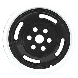 CCI® - 4 I-Spoke Painted Black with White Flange 17x8.5 Alloy Factory Wheel - Remanufactured