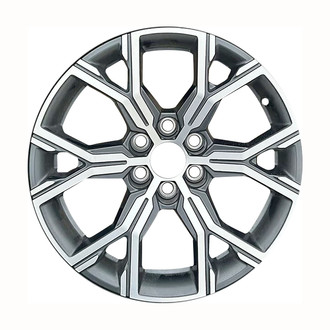 CCI® - 6 Split-Spoke Machined Medium Charcoal Metallic Matte 18x8 Alloy Factory Wheel - Remanufactured