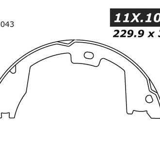 Centric® - Premium Rear Parking Brake Shoes