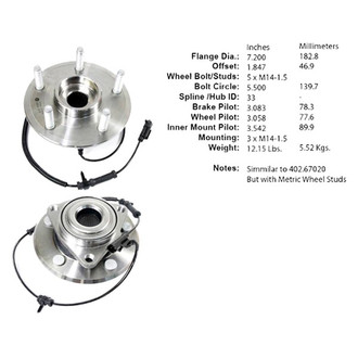 Centric® - Premium™ Front Passenger Side Driven Wheel Bearing and Hub Assembly