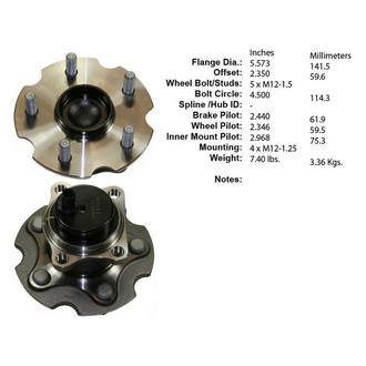 Centric® - C-Tek™ Rear Driver Side Standard Non-Driven Wheel Bearing and Hub Assembly