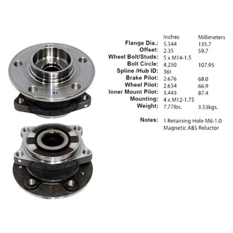 Centric® - C-Tek™ Rear Passenger Side Standard Driven Wheel Bearing and Hub Assembly