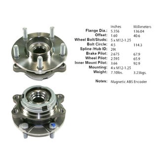 Centric® - C-Tek™ Front Passenger Side Standard Driven Wheel Bearing and Hub Assembly
