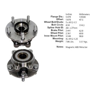 Centric® - C-Tek™ Front Passenger Side Standard Driven Wheel Bearing and Hub Assembly