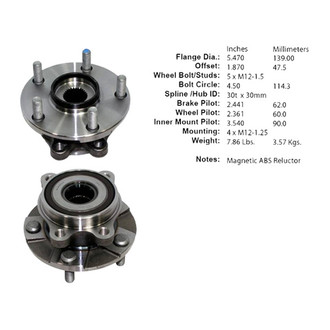 Centric® - C-Tek™ Front Passenger Side Standard Driven Wheel Bearing and Hub Assembly