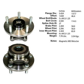 Centric® - Premium™ Front Passenger Side Driven Wheel Bearing and Hub Assembly