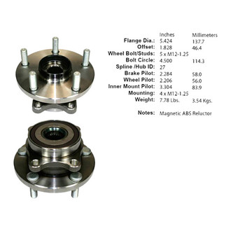 Centric® - C-Tek™ Front Passenger Side Standard Driven Wheel Bearing and Hub Assembly