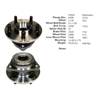 Centric® - C-Tek™ Front Passenger Side Standard Driven Wheel Bearing and Hub Assembly