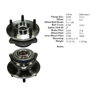Centric® - C-Tek™ Front Passenger Side Standard Driven Wheel Bearing and Hub Assembly
