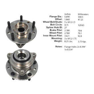 Centric® - C-Tek™ Front Passenger Side Standard Driven Wheel Bearing and Hub Assembly
