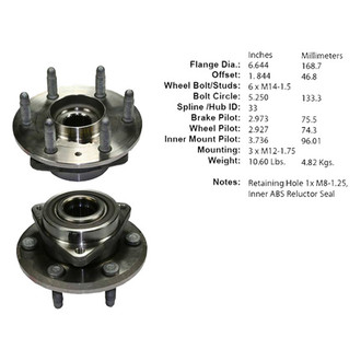 Centric® - Premium™ Front Passenger Side Driven Wheel Bearing and Hub Assembly