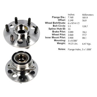 Centric® - C-Tek™ Front Passenger Side Standard Driven Wheel Bearing and Hub Assembly