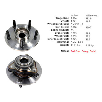 Centric® - C-Tek™ Front Passenger Side Standard Driven Wheel Bearing and Hub Assembly