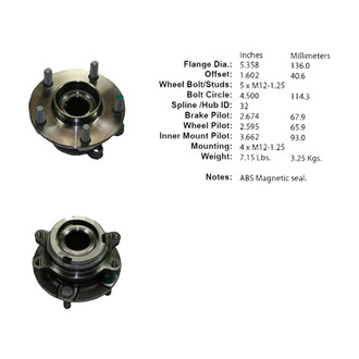 Centric® - C-Tek™ Front Passenger Side Standard Driven Wheel Bearing and Hub Assembly