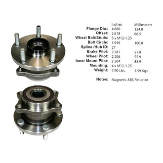 Centric® - C-Tek™ Rear Passenger Side Standard Driven Wheel Bearing and Hub Assembly