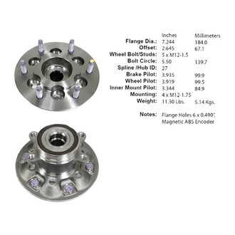 Centric® - C-Tek™ Front Passenger Side Standard Driven Wheel Bearing and Hub Assembly