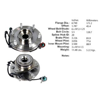 Centric® - C-Tek™ Front Passenger Side Standard Driven Wheel Bearing and Hub Assembly