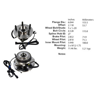 Centric® - C-Tek™ Front Driver Side Standard Driven Wheel Bearing and Hub Assembly