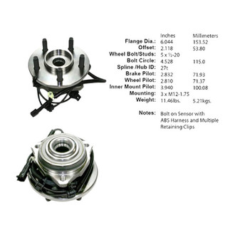 Centric® - C-Tek™ Front Passenger Side Standard Driven Wheel Bearing and Hub Assembly