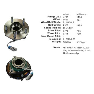 Centric® - C-Tek™ Front Passenger Side Standard Driven Wheel Bearing and Hub Assembly