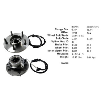 Centric® - C-Tek™ Front Passenger Side Standard Driven Wheel Bearing and Hub Assembly